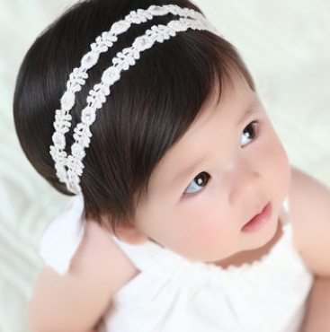 Pelo de niños con tela elástica, orejas de conejo, diadema cinta de pelo de bebé punto de venta al por mayor