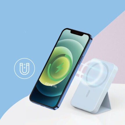 Banco de energía inalámbrico magnético con soporte Magsafe