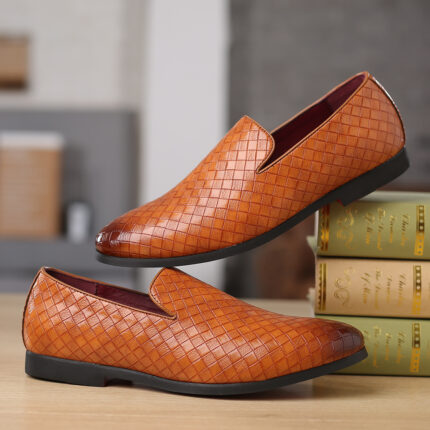 Zapatos casuales de cuero transpirables de verano para hombres