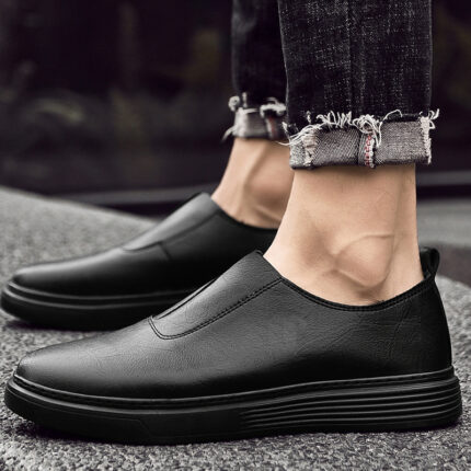 Zapatos blancos perezosos de talla grande para hombre