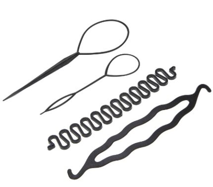 Esponja trenzada para cabello, barra enrollable para cabello, gancho doble, plato para el cabello, instrumento para modelar, tira del cabello, aguja para usar, barra para el cabello, peluquería