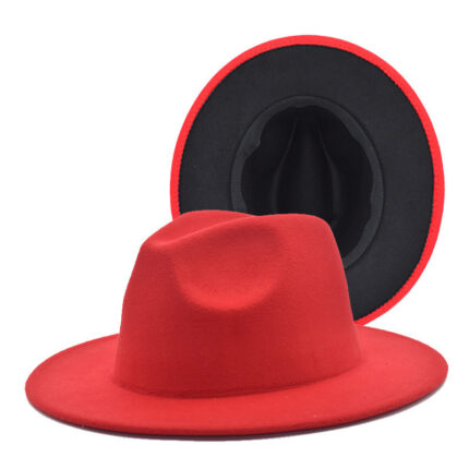 Sombrero de jazz de ala plana Sombrero popular europeo y americano para hombres